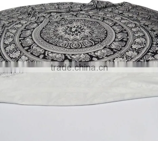 Round Mandala Tapestry, Animal Mandala Tapestry, Round Beach Tapestry photo-5