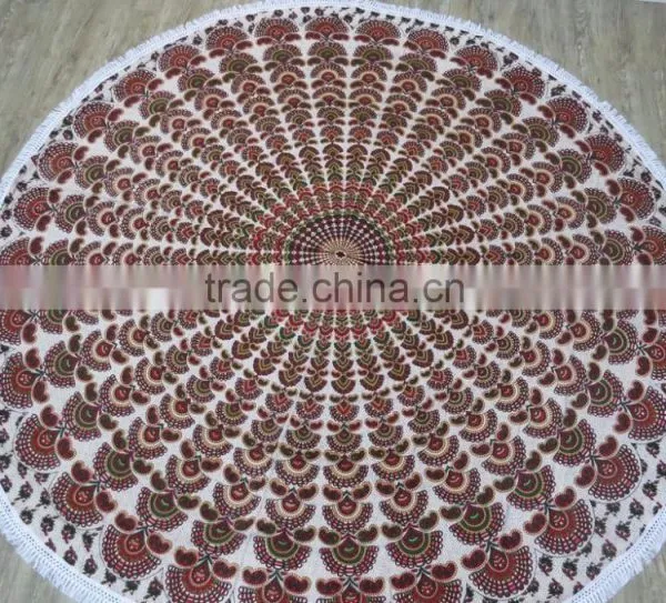 Summer Large Printed Round Beach Towels photo-3