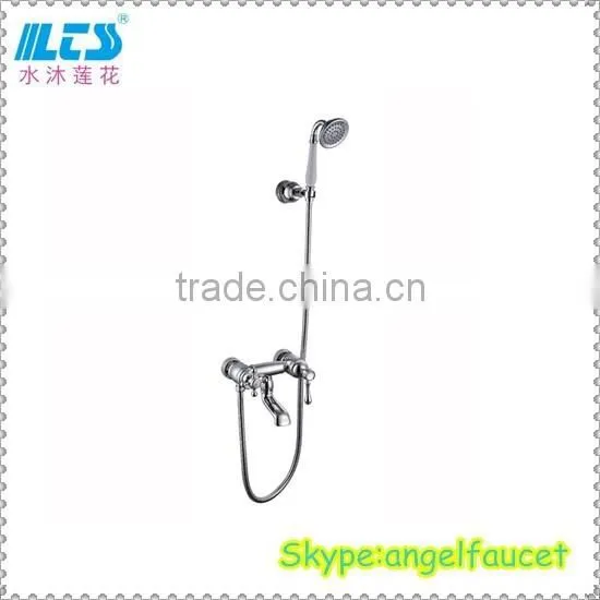 Chrome Plated Durable Bathroom Hand Shower Set, Ceramic Cartridge