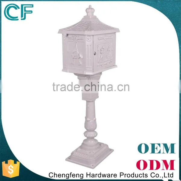 Foshan Manufacturer Casting Aluminiun Apartment Building Vintage White Mailbox Letterbox photo-3
