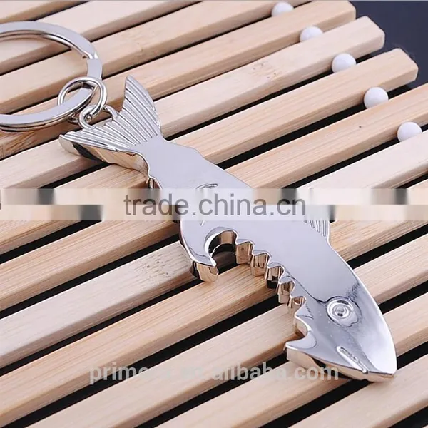 Key Ring Key Chain Alloy Cool Fish Shark Beer Bottle Opener Keychain Unique Gifts photo-3