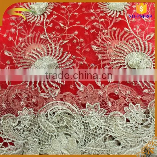 Custom Guangzhou African Lace Softextile Embroidery Lace Fabric Wholesale/stretch Lace Fabric photo-3