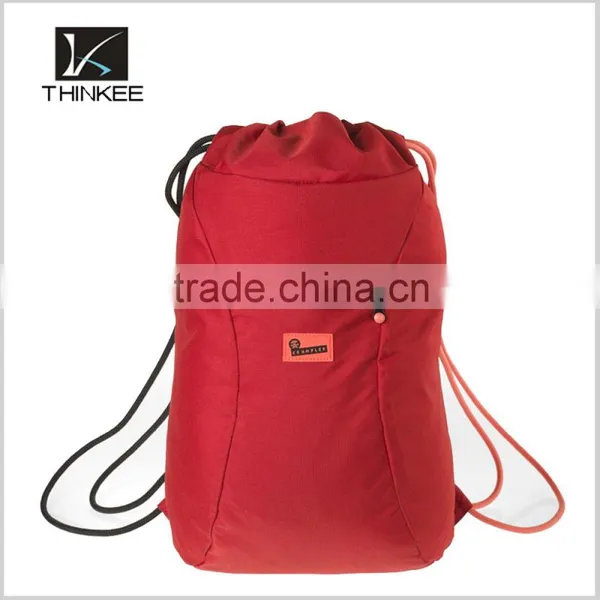 Hot Sale Fashion Orange Polyester Drawstring Bag photo-3