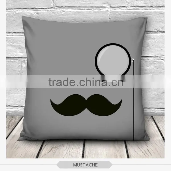High Quality Fashion Mustache Design 3d Digital Print Pillowcases Fullprint Decorative Throw Pillow Covers Seat Cushion Cover photo-3
