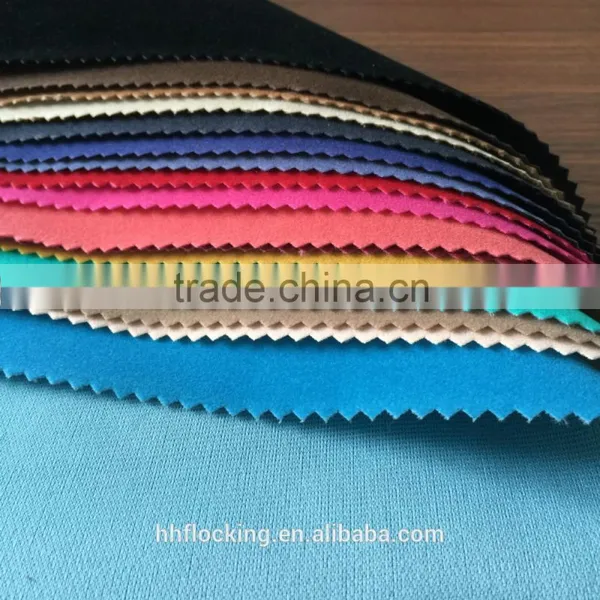 Knitted Polyester Plain Flock Fabric for Cushion photo-5