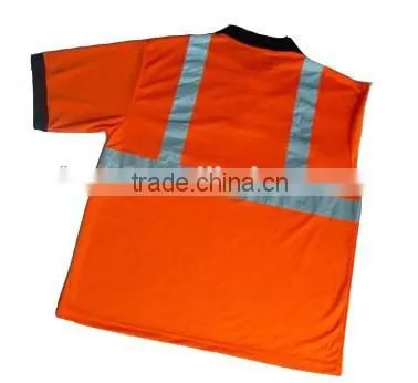 Polyester Hi Vis Fluorescent Polo Shirt Short Sleeve photo-2