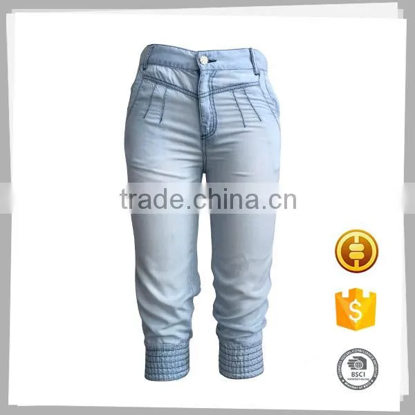 Latest Design Cheapname Branded Women Jeans Capris Pants