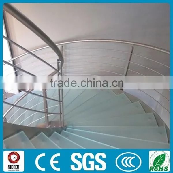 Stainless Steel Curved Glass Stairs ,indoor Glass Stairs Supplier's Choice photo-3