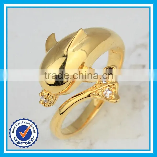 Cheap Price Dolphin Gold Ring Name Designs Dolphin Diamond Engagement Ring
