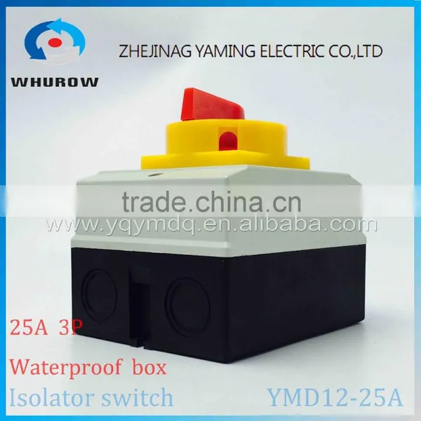 Isolator Switch YMD12-25A 690V With Protective Box Waterproof Load Break Rotary Changeover Switch Air-conditoning Pump System photo-2