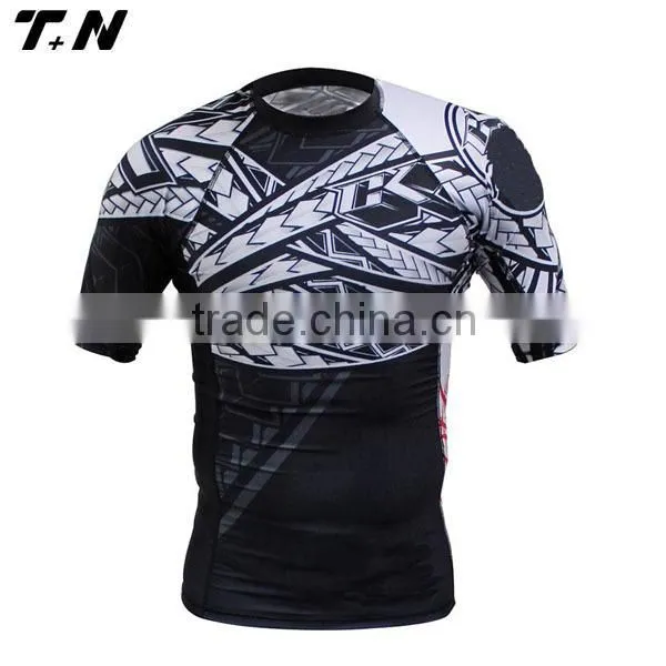 Short Sleeve Compression Shirt Bjj Rash Guard photo-4
