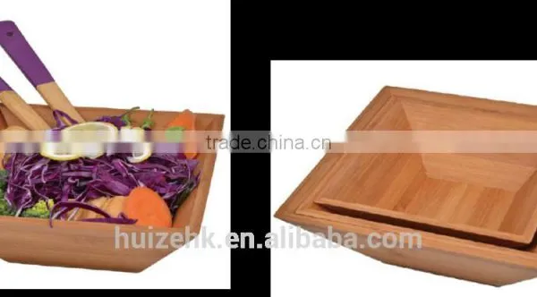 Bamboo Salad Bowls Set photo-4