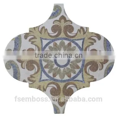 EMBOSS Customized 250mm*250mm Lantern Tile Rustic Tile Ceramic Floor Tile Mosaic Kitchen Bathroom Decorative Tile photo-4