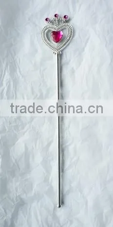 6.2cm Wide X 37cm High Plastic Scepter Bride Costume Party Princess Heart Scepter Fairy Magic Wand