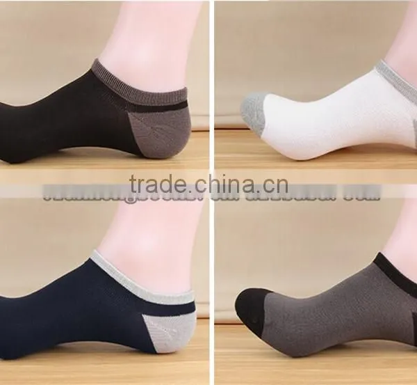 2016 Hot Sale Fashion Bamboo Cotton Loafer Low Cut Socks Men photo-4