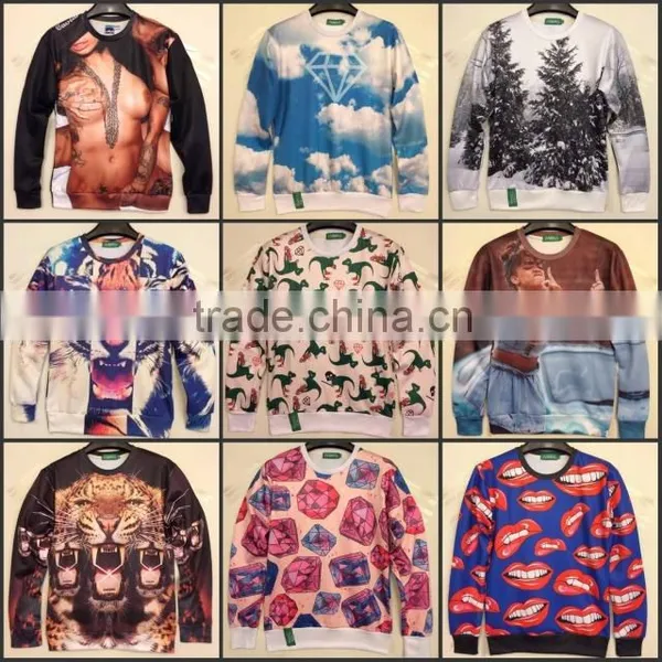 3D Digital Print Men's Sweatshirts