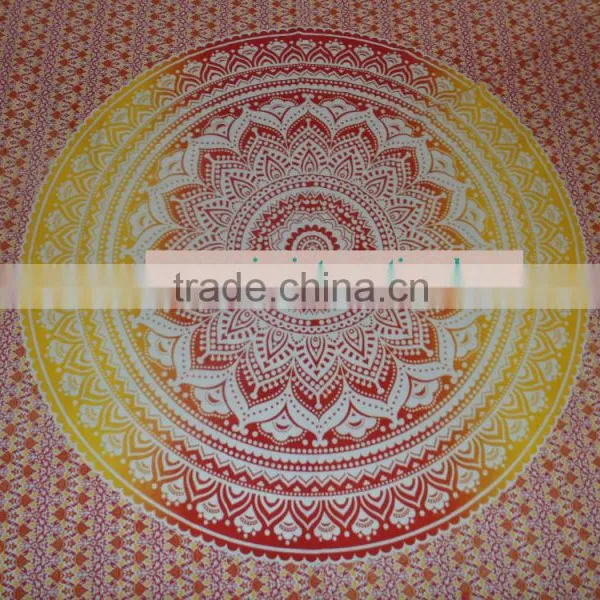 Purple Mandala Wall Tapestry, Indian Cotton Bedding Twin Bedspread photo-5