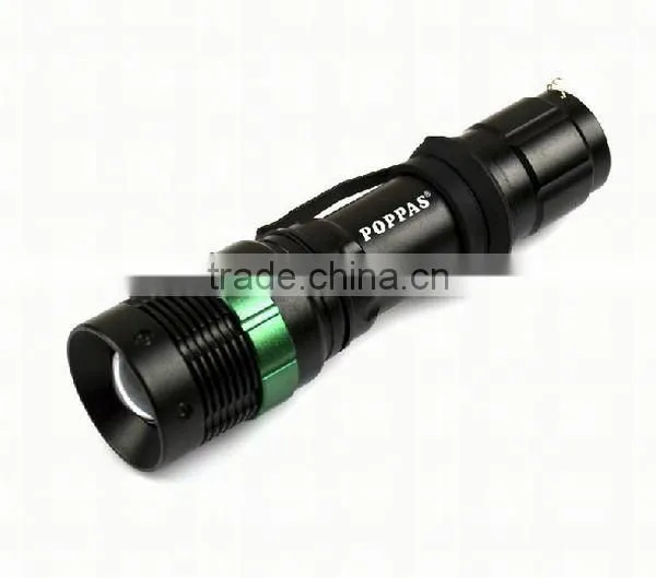 POPPAS T820 Hot Sale XPE Led Adjustable Focus Aluminum Torches and Flashlight photo-3