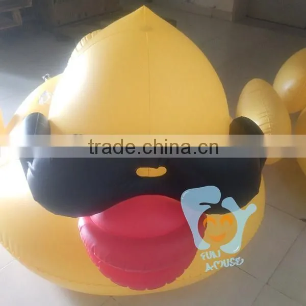 2017 Factory Price Giant Duck With Glasses Animal Pool Float photo-5