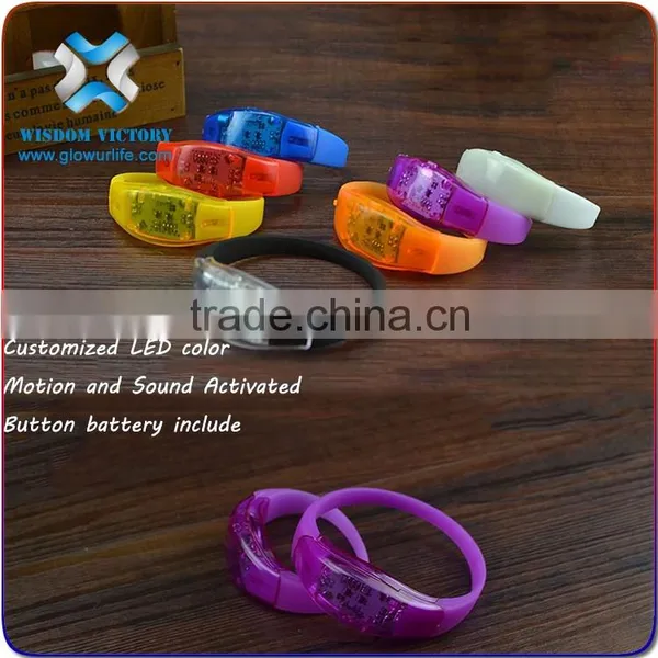 2016 Time-Limited Promotion Logo Customized Concert Bracelet LED,sound Activated Led Bracelet photo-6