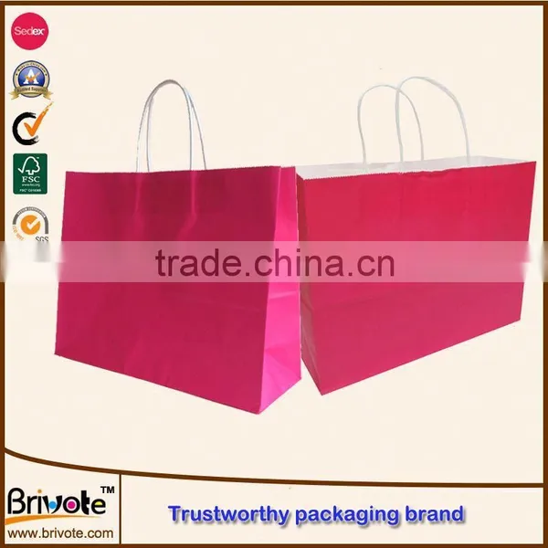 Kraft Gift Bags Hot Sale Kraft Paper Gift Bag Promotional Kraft Paper Wine Bag photo-3
