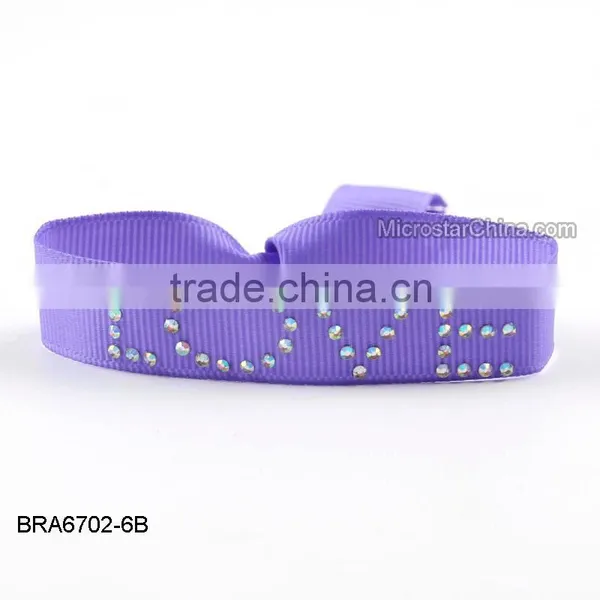 2016 New Design Resin Crystal Beads Adjustable Fashion Ribbon Bracelet Wholesale photo-2