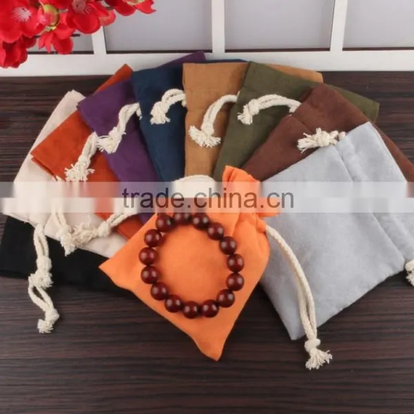 Wholesale Colored Faux Suede Jewelry Bags With Logo Printing photo-5