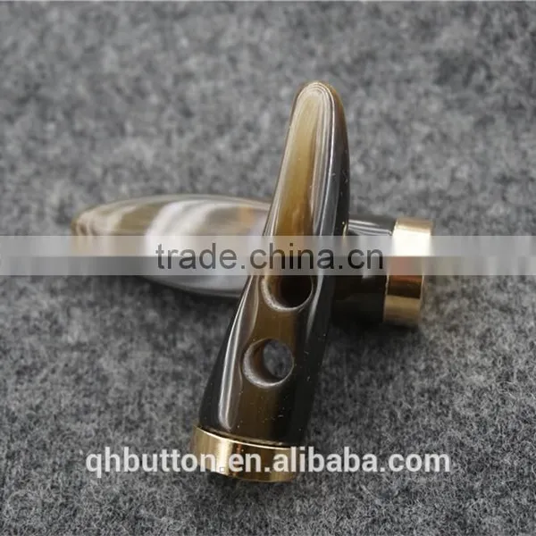 Fashion Metal Bottom Cafe Horn Button photo-3