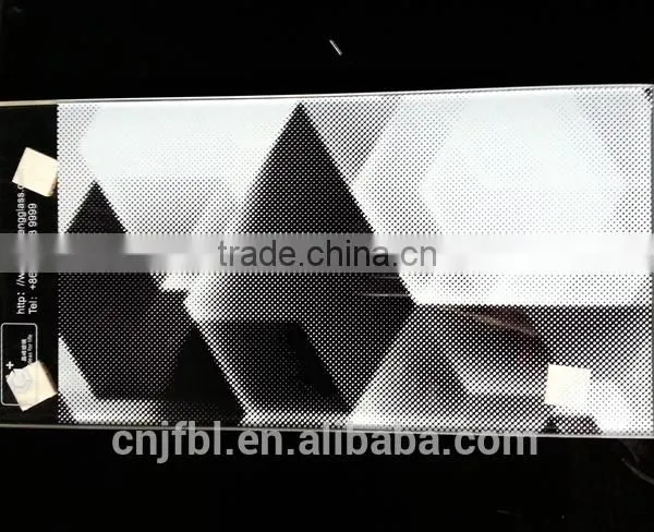 Decorative Partition Glass, Railing Glass of Ceramic Silkscreen Printing Glass, White Ceramic Special Design photo-2