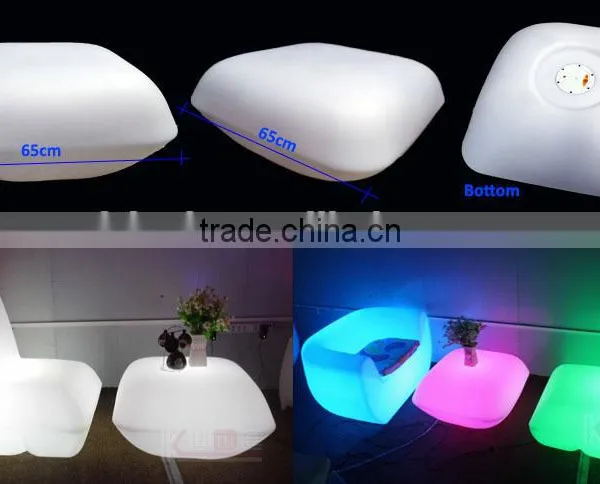 Multi Color Changing Wave Shape LED Bar Counter, Portable Bar Counter, Light up Bar Counter photo-4