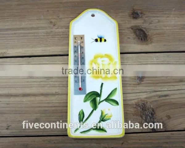 Decorative Ceramic Hand-paint Indoor/Outdoor Thermometer photo-4