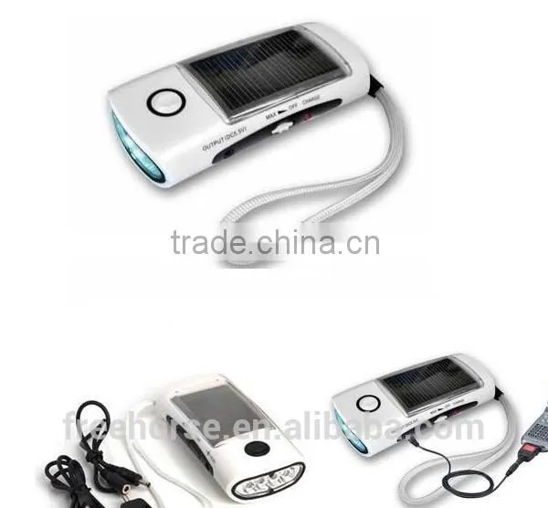 New Arrival Solar Power Bank Charger Led Torch Light Portable Power Bank Solar photo-4
