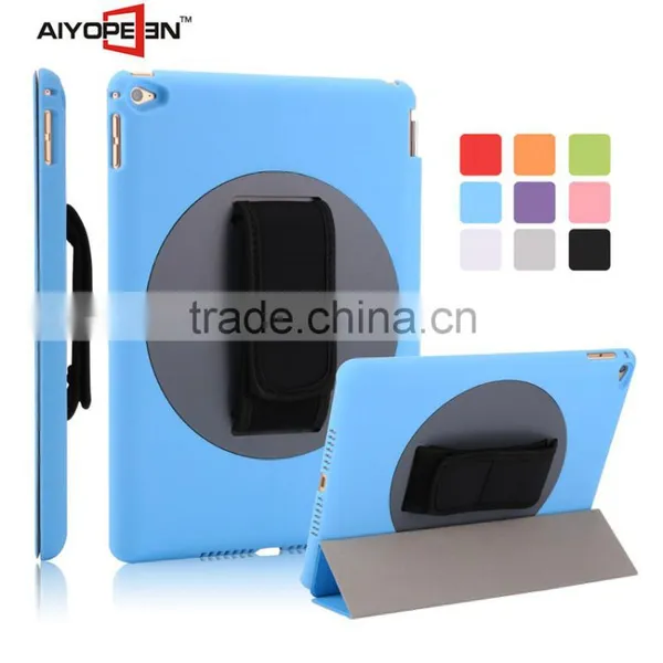 High Quality and Hot Sales Rotating 360 Degree Handheld PU Case for IPad Air 2 Back Cover PC Case photo-2