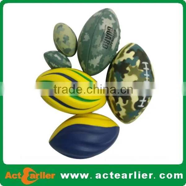 Custom Logo pu Foam Football Rugby Ball Shape Stress Ball photo-5