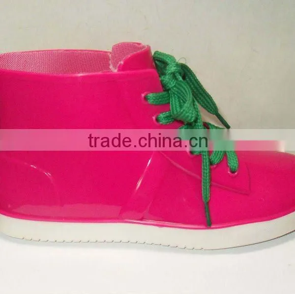 Women Plastic Rain Boots Jelly Wellington Boots