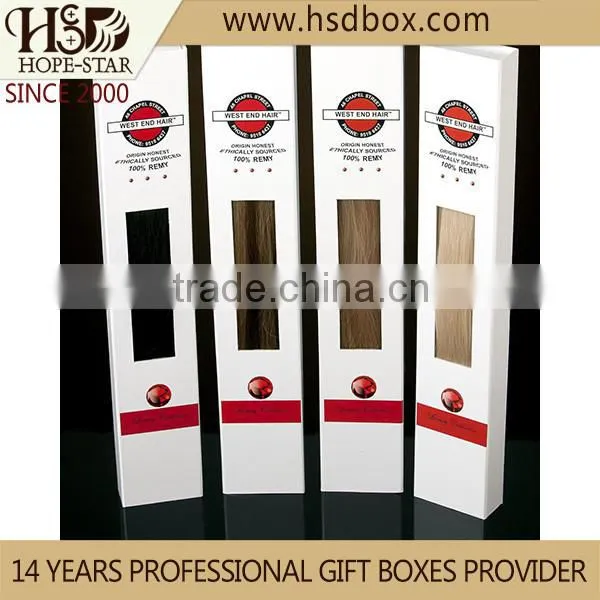 Custom Clear Window Hair Extension Packaging Box, Paper Hair Extension Packaging Wholesale photo-3