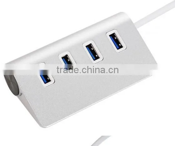 High Speed 4 Ports USB 3.0 Hub Portable Aluminum Hub New for Aple Macbook Air PC Laptop photo-6