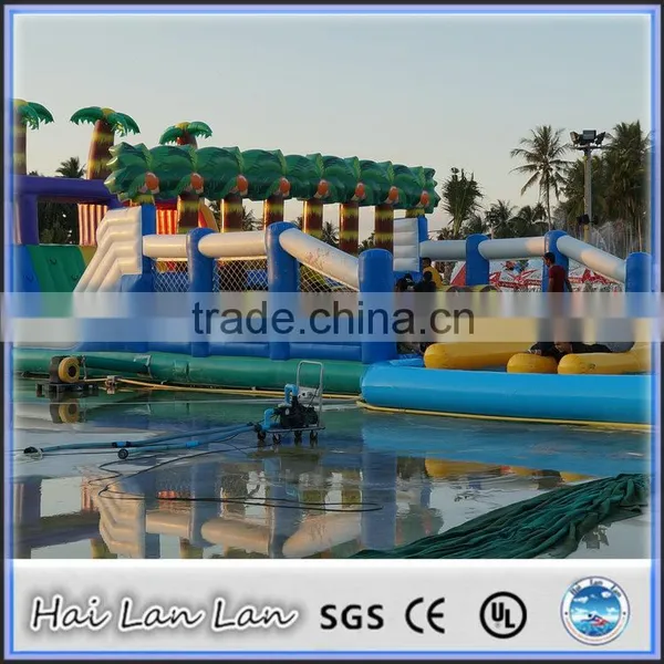 2016 New Design Giant Inflatable Obstacle Course With Water Pool Combo photo-4