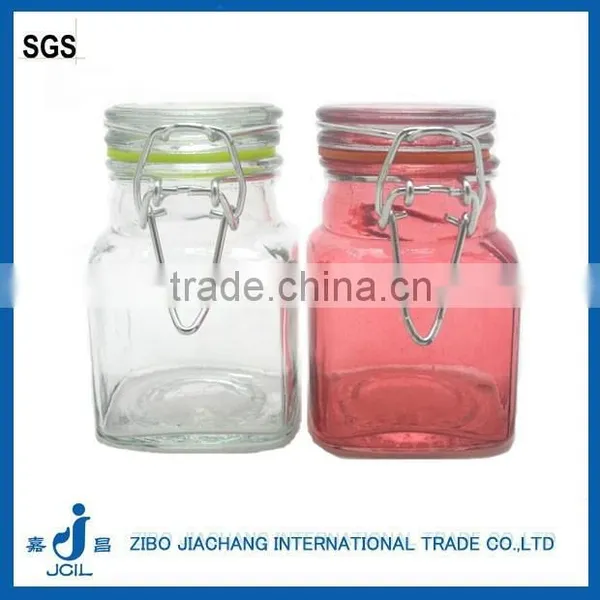 Octagon Glass Hermetically Sealed Jar With Lid photo-6