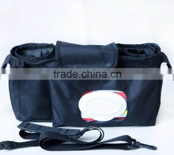 2016 High Quality Stroller Organiser With Shoulder Strap , Stroller Organizer With Diaper Wipes Pocket ,baby Stroller Organiser photo-4