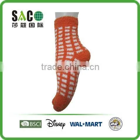 Fashion Warm Fluffy Small Block Colourful Women Socks photo-3