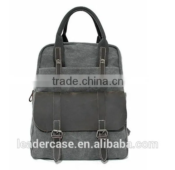 Vintage College Laptop Canvas Backpack Bags photo-4