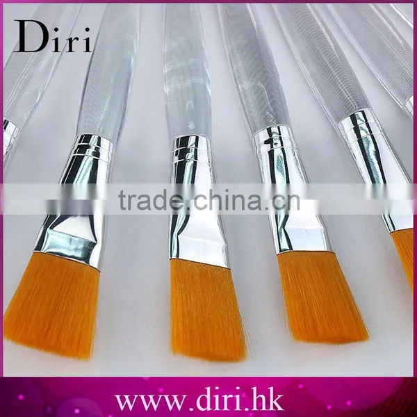 HOT Sell Clear Plastic Handle Synthetic Hair Facial Mask Brush photo-5