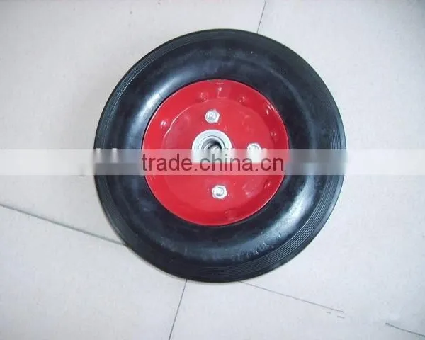 Solid Rubber Tyre Tire 10 Inches Airless Wheel for Tool Carts Kid Carts Wheel Non-inflatable photo-3