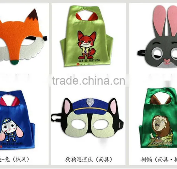 Hot Crazy Animal City Cheap Kids Cartoon Animal Felt Mask photo-2