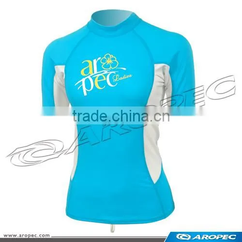 Honey Hibiscus Lady Lycra Short Sleeve Rash Guard photo-5