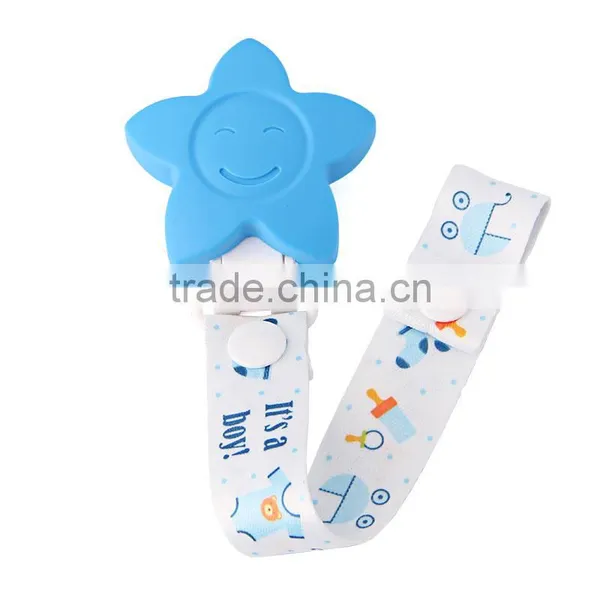 2017 Latest Design Fashion Colorful Baby Silicone Flower Pacifier Chain photo-4