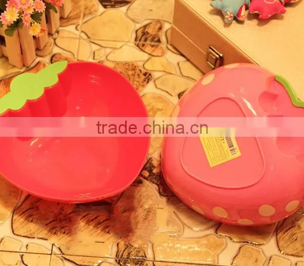 Large Size Strawberry Plastic Storage Bowl photo-3