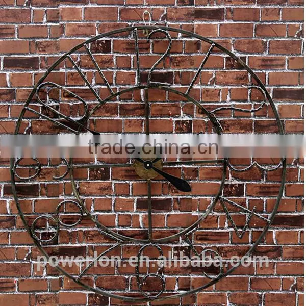 Metal Roman Numeral Clock Home Decor Wall Clocks photo-5
