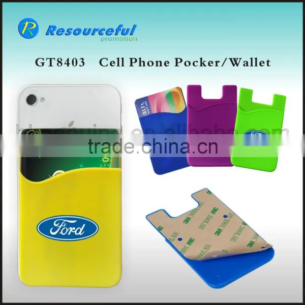 Cuntom Made 3M Adhesive Smart Phone Pocket/silicone Phone Card Holder photo-6